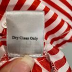 Toska  Red White Striped Chiffon Button Down Blouse Sz L Photo 6