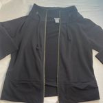 Ann Taylor  Black Full Zip Lightweight‎ Jacket 3/4 Length Sleeves Pockets Size M Photo 4