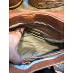 Olivia Heather Genuine Leather Satchel Bag Cognac Brown Photo 8