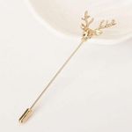 🛍 Gold Deer Stag Pin Lapel Brooch Boutonniere New Photo 0