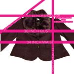 Cato  BURGUNDY PURPLE WOOL BLEND BLAZER W/FAUX FUR COLLAR (S) Photo 11