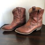 Frye Billy Leather Western Booties in Brown Cognac Size 10 Photo 3