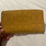 Coach  Mustard Yellow Wristlet Wallet Photo 1