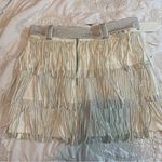 Rhinestone White Fringe Mini Skirt The Nashville Ladies Size Small Sparkle Photo 5
