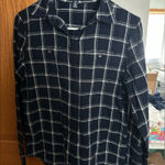CHAPS NWOT!  Navy and White Plaid Shirt Photo 0