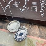 Audrey Hepburn Classic Icon Locket Pendant Necklace Stainless Steel Black Photo 2