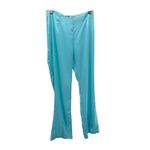 White Fox Boutique White Fox Satin Feather Trim Lounge Set Blue‎ Tie Front Top Pants Small Y2K Glam Photo 8