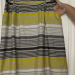 Old Navy A-Line Skirt with Gray and Yellow Stripes Photo 1
