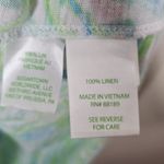 Lilly Pulitzer Duval Notch Short Sleeve Green Linen Shirt Tropical Vacation Sz M Photo 5