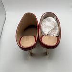 Michael Kors NWB  Halle Leather Mule Pump size 7M red gold heel Photo 8