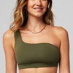 Fabletics NWT Low Impact Sport Bra One Shoulder Olive Green XS Photo 1