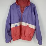 Vintage 80’s Full Zip Reversible Neon Wind Breaker Women’s Size L Purple Size L Photo 0