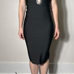 FASHIONNOVA Sweetest Heart Embellished Midi Dress Black Size Small NWT Photo 5