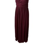 Lulus Love and Be Loved Burgundy Strapless Chiffon Flowy Maxi Dress Size M Red Size M Photo 2