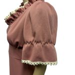 Vintage Prairie Empire Waist Ruffled Puff Short Sleeve Tie Waist Maxi Dress 7 Pink Size undefined Photo 10