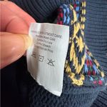 Free People Navy Horse Isles Knit Sweater Vest Medium Equestrian Cottage EUC Black Photo 7