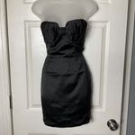 Naked Wardrobe  The Statement Ruched Black Strapless Bodycon Mini Dress Formal S Photo 4