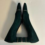 St. John  Vintage Green and Gold Low Suede Heels Size 6 Photo 4