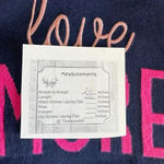 Gap  Navy Blue With Pink Lettering Graphic Sweater Long Sleeves Cotton Casual Wom Photo 10