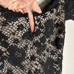 Victoria's Secret NEW  Black Lace Bodysuit Short Sleeve Sexy Bra Shelf Medium Photo 2