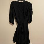 Good American Black Cheetah Print Wrap Midi Dress- Size 1 (2/4) Photo 4