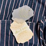 Altar'd State altar’d state medium denim dress adjustable straps zip back red pin stripe new Photo 5