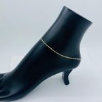 Real 10k Gold Ankle Bracelet Singapore 10” Photo 5