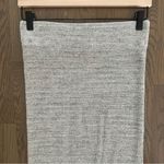 James Perse Ribbed Knit Stretch Cotton Pencil Midi Skirt in Heather Grey 3 / L Photo 6