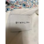 NEW Malina Alize Multicolor Satin Floral Long Puff Sleeve Maxi A Photo 3