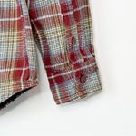 Red Plaid Flannel Long Sleeve Button Down Birch Black Small Photo 6