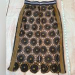 Current Air  Anthropologie Loire Lace scalloped Hem Side Stripe Pencil Skirt XS Photo 3