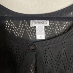 Vintage Periwinkle Size‎ 2X Black Open Cardigan Top Eyelet 3/4 Sleeve Preppy Size undefined Photo 4