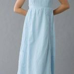 American Eagle  Baby Blue Embroidered Maxi Midi Dress Small Photo 0