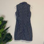 Liz Claiborne  chambray blue with Polka Dot sleeveless collared Dress Photo 4