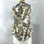 NWT MAGAZINE White Muted Multicolor Floral V Neck Tank Top Womens S Boho Fairy Photo 5