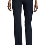 Theory  Women’s 8 Navy Blue Hartsdale K Oxford Knit Mid Rise Straight Crop Pants Photo 1