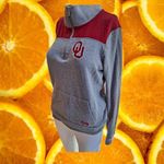 PINK - Victoria's Secret Pink 1/4 Zip Gray and Red Oklahoma University OU Sooners Sweatshirt‎ Size XS Photo 6