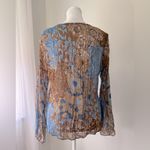 Light Blue & Brown Floral Print Semi Photo 5