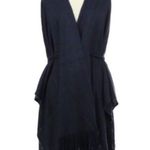 Grey Knit Belt Tie Waist Wrap Poncho Cardigan OSFM Gray Photo 6