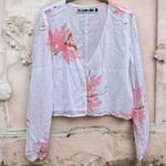 The Laundry Room Cropped Floral V-Neck Blouse Photo 0
