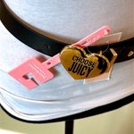 Juicy Couture Black Belt with Gold Heart Charm Photo 1