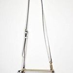 Nordstrom reTH Croc Embossed Chain Crossbody Bag White Mini Photo 0