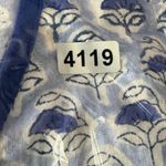 Karni Women's‎ Maxi Dress Blue White Floral Print Tassel Tie Bohemian Boho Large Photo 8