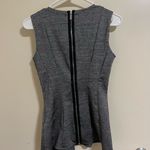 H&M Women’s Peplum Zip-Up Top Grey Black Size S Blouse Lightly Used Workwear Photo 1