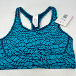Moving Comfort  Switch it up Racer sports bra in Azure woven size XS NWT Photo 0