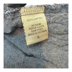 Chic Strapless Denim Dress with Embroidered Hem Size Large Summer Beach Blue Photo 9