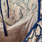 Reiss  Esther Blush Pink Navy Blue Embroidered Lace Dress size 8 Photo 8