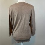 New York & Co Scoopneck 3/4 Sleeve Lightweight Sweater Beige Size Large Tan Photo 2
