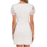 Lulus NWOT Tarabya White 3D Floral Beaded Mini Dress Side Medium Photo 3