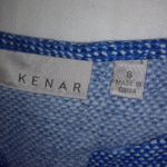 Kenar S Dots Pattern Boyfriend Style V-neck Pocketed Popover Top in Blue n White Photo 1